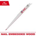 Product Image of 9" 5 TPI SAWZALL Blade for Wood with Nails (Pack of 25), 48-01-2036
