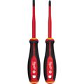 Product Image of 2 Piece 1000V Insulated Slim Tip Screwdriver Set, 48-22-2207