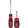Product Image of 2 Piece 14-in-1 Ratcheting Multi-Bit Screwdriver and 8-in-1 Compact Multi-Bit Screwdriver