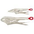 Product Image of 2 Piece 10" Curved Jaw & 6" Long Nose Torque Lock Locking Pliers Set, 48-22-3602