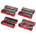 Product Image of 242 Piece 1/4", 3/8", & 1/2" Drive Metric & SAE Ratchet/Socket Set w/ Trays for PACKOUT Drawers