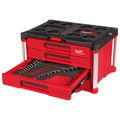 Product Image of 60 Piece Metric & SAE Combination Wrench Set with PACKOUT 4 Drawer Tool Box, 48-22-9492