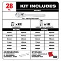 Product Image of 1/4" Drive 28 piece Ratchet & Socket Set - Metric, 48-22-9504