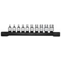Product Image of 10 Piece 1/4" Drive Low-Profile Hex Bit Socket Set - Metric, 48-22-9545