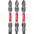 Product Image of 3 Piece SHOCKWAVE Impact Duty PH2/SQ2/T25 Double Ended Bits, 48-32-4319