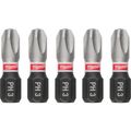 Product Image of SHOCKWAVE Impact Duty 1" Phillips #3 Insert Bits (Pack of 5), 48-32-4663