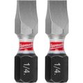 Product Image of SHOCKWAVE Impact Duty 1" Insert Bit SLOTTED 1/4" (Pack of 25), 48-32-4718