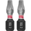 Product Image of SHOCKWAVE Impact Duty 1" Square Recess #2 Insert Bits (Pack of 25), 48-32-4722