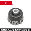 Product Image of 3" Knot Wire Cup Brush - Stainless Steel, 48-52-5050