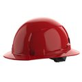 Product Image of BOLT Red Full Brim Hard Hat w/ 4 pt Ratcheting Suspension (USA) - Type 1, Class E, 48-73-1109