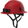 Product Image of BOLT 4PT Custom Red Full Brim Non-Vented Safety Helmet - Type 2, Class E, 48-73-1549C