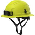 Product Image of BOLT 4PT Custom High Visibility Green Full Brim Non-Vented Safety Helmet - Type 2, Class E