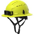 Product Image of BOLT Hi-Viz Green Full Brim Vented Safety Helmet – Type 2, Class C - Custom Logo, 48-73-1656C