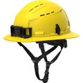 Product Image of BOLT Yellow Full Brim Vented Safety Helmet w/ FR Chinstrap – Type 2, Class C - Custom Logo