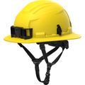 Product Image of BOLT Yellow Full Brim Safety Helmet w/ FR Chinstrap – Type 2, Class E - Custom Logo, 48-73-1673C