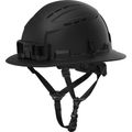 Product Image of BOLT Black Full Brim Vented Safety Helmet w/ FR Chinstrap – Type 2, Class C - Custom Logo