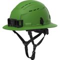 Product Image of BOLT Green Full Brim Vented Safety Helmet – Type 2, Class C, 48-73-1690