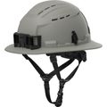 Product Image of BOLT Light Gray Full Brim Vented Safety Helmet – Type 2, Class C - Custom Logo, 48-73-1692C