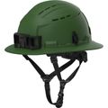 Product Image of BOLT Forest Green Full Brim Vented Safety Helmet – Type 2, Class C - Custom Logo, 48-73-1694C