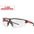 Product Image of Safety Glasses - +1.50 Magnified Clear Anti-Scratch Lenses, 48-73-2202