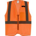 Product Image of Class 2 High Visibility Orange Mesh One Pocket Safety Vest - L/XL (ANSI/CSA), 48-73-2256