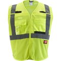 Product Image of Class 2 Breakaway High Visibility Yellow Mesh Safety Vest (4XL/5XL) 48-73-5124