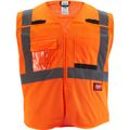 Product Image of Class 2 Breakaway High Visibility Orange Mesh Safety Vest (Large||XL) 48-73-5126
