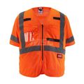 Product Image of Class 3 High Visibility Orange Mesh Safety Vest - 2XL/3XL, 48-73-5137