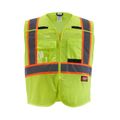 Product Image of Class 2 Breakaway High Visibility Yellow Mesh Safety Vest, ANSI/CSA (2XL/3XL), 48-73-5173