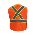 Product Image of Class 2 Breakaway High Visibility Orange Mesh Safety Vest, ANSI/CSA (2XL/3XL), 48-73-5177