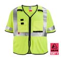 Product Image of AR/FR Cat. 1 Class 3 High Visibility Yellow Mesh Safety Vest (Small/Medium), 48-73-5221
