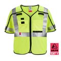 Product Image of AR/FR Cat. 1 Class 3 Breakaway High Visibility Yellow Mesh Safety Vest, ANSI/CSA (4XL/5XL), 48-73-5234