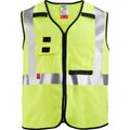 Product Image of AR/FR Cat. 1 Class 2 High Visibility Yellow Safety Vest (Small||Medium) 48-73-5301