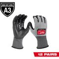 Product Image of 12 Pair Cut Level 3 High Dexterity Polyurethane Dipped Gloves (Medium) 48-73-8731B