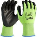 Product Image of High Visibility Cut Level 2 Polyurethane Dipped Gloves (Small) 48-73-8920