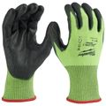 Product Image of 12 Pair High Visibility Cut Level 5 Polyurethane Dipped Gloves (Large), 48-73-8952B