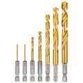 Product Image of 7 Piece SHOCKWAVE Impact Duty RED HELIX Titanium Drill Bit Set, 48-89-4637