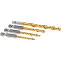 Product Image of SHOCKWAVE Impact Duty RED HELIX Titanium Drill Bit Set - 4PC, 48-89-4644