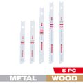 Product Image of 5 Piece U-Shank Bi-Metal Jig Saw Blade Set, 49-22-1168