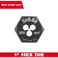 Product Image of M3-0.60 mm 1" Hex Threading Die, 49-57-5310