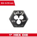 Product Image of M4-0.70 mm 1" Hex Threading Die, 49-57-5319