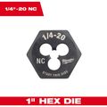Product Image of 1/4" -20 NC 1" Hex Threading Die, 49-57-5334
