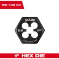 Product Image of M8-1.00 mm 1" Hex Threading Die, 49-57-5345