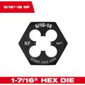 Product Image of 9/16" -18 NF 1-7/16" Hex Threading Die, 49-57-5368
