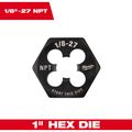 Product Image of 1/8" -27 NPT 1" Hex Threading Die, 49-57-5389