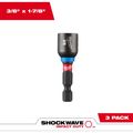 Product Image of SHOCKWAVE Impact Duty 3/8" x 1-7/8" Magnetic Nut Driver (Pack of 3), 49-66-4525
