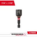 Product Image of SHOCKWAVE Impact Duty 7/16" x 1-7/8" Magnetic Nut Driver (Pack of 3), 49-66-4526