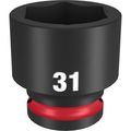 Product Image of SHOCKWAVE Impact Duty 1/2" Drive 31MM Standard 6 Point Socket, 49-66-6263