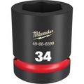 Product Image of SHOCKWAVE Impact Duty 1" Drive 34MM Standard 6 Point Socket, 49-66-6599