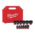 Product Image of 12 Piece SHOCKWAVE Impact Duty 3/8" Drive SAE Standard 6 Point Socket Set, 49-66-7005